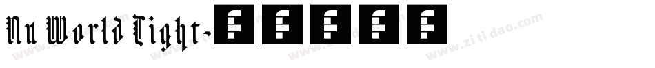 Nu World Tight字体转换